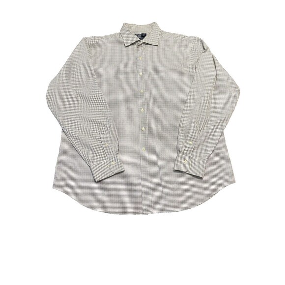 MENS POLO RALPH LAUREN REGENT CLASSIC FIT WHITE CHECK L/S DRESS SHIRT 18 XXL - Picture 10 of 11